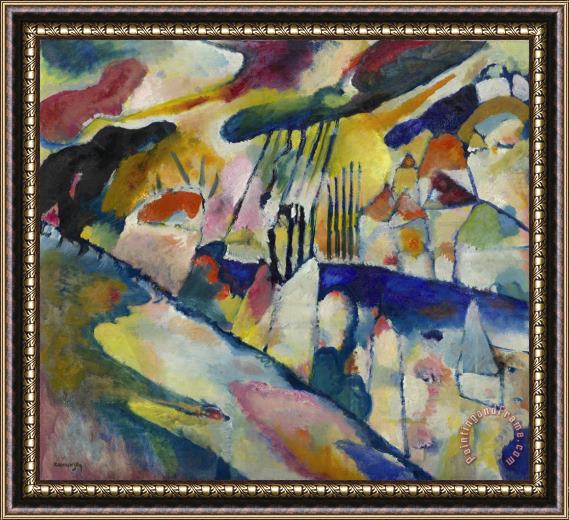 Wassily Kandinsky Landscape with Rain (landschaft Mit Regen) Framed Print