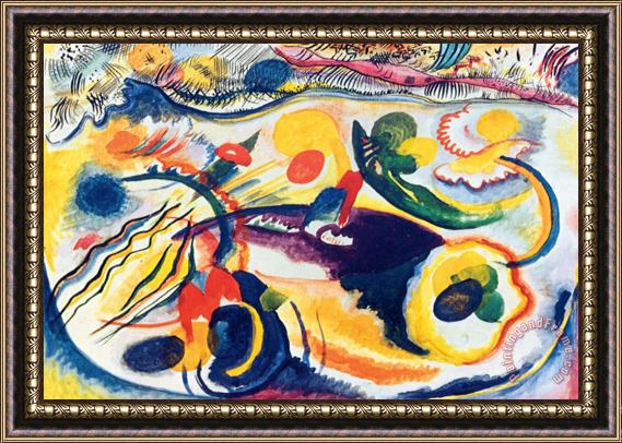 Wassily Kandinsky On The Theme of The Last Judgement Framed Print