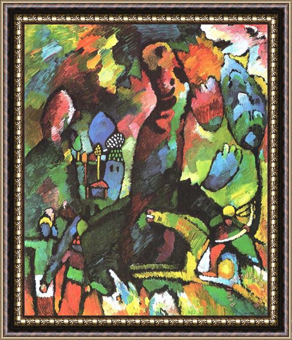 Wassily Kandinsky Picture with Archer 1909 Framed Painting