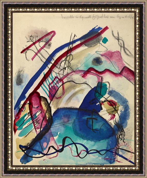 Wassily Kandinsky Study for 'painting with White Border (moscow)' Framed Print