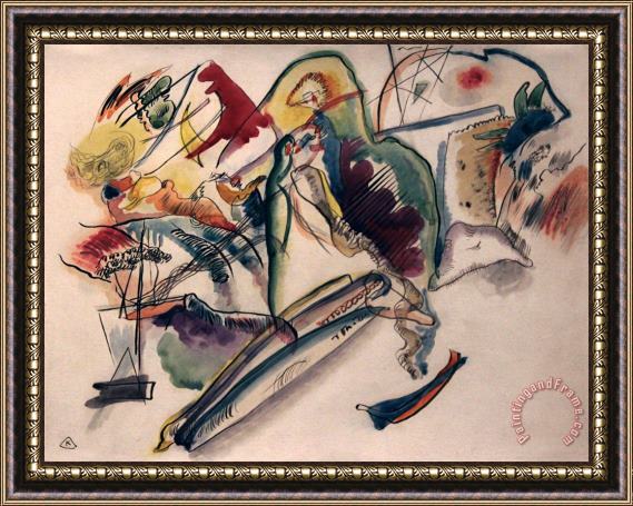 Wassily Kandinsky Watercolor No. 13, 1913 Framed Painting