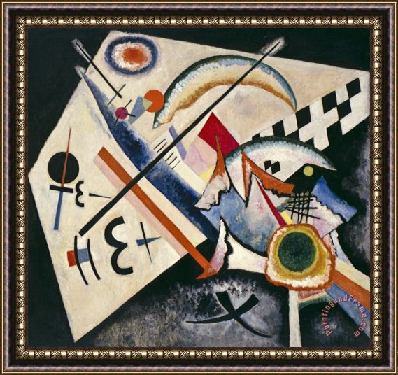 Wassily Kandinsky White Cross Framed Painting