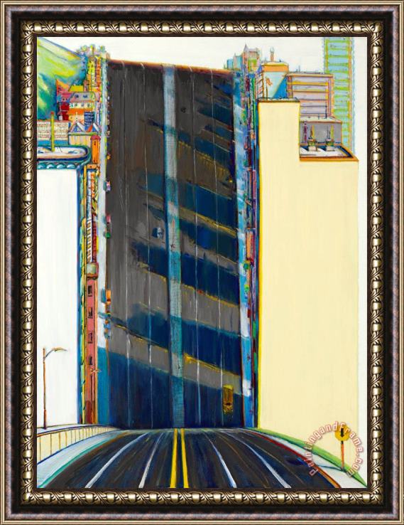 Wayne Thiebaud City Downgrade, 2001 Framed Painting