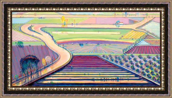 Wayne Thiebaud River Channels, 2003 Framed Painting