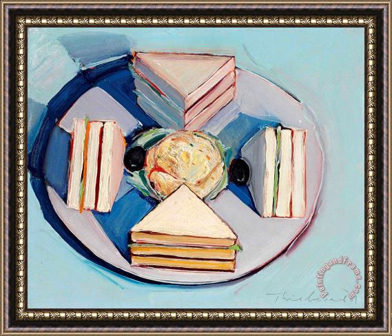 Wayne Thiebaud Sandwich, 1961 Framed Painting