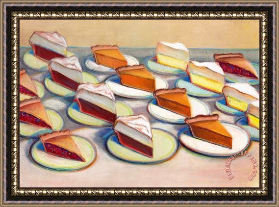 Wayne Thiebaud Sixteen Pies, 1965 Framed Painting