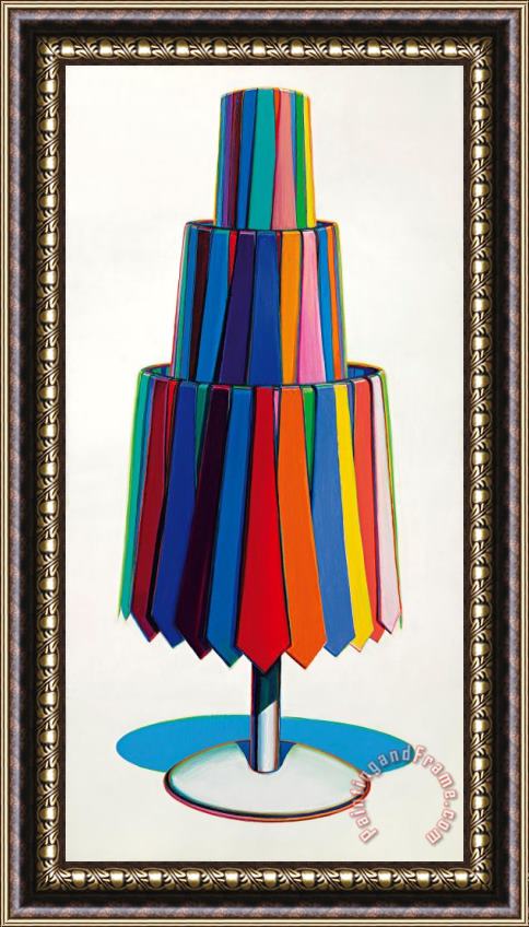 Wayne Thiebaud Tie Rack, 1969 Framed Painting