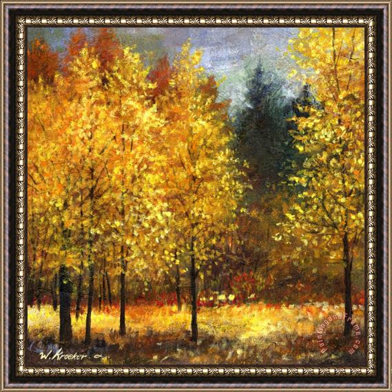 Wendy Kroeker Aspen Forest Framed Painting