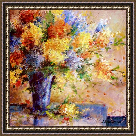 Wendy Kroeker August Flowers Framed Painting