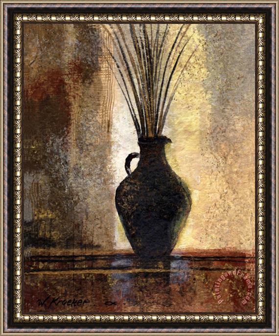 Wendy Kroeker Black Vase Metallic 3 Framed Painting