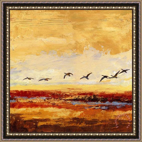 Wendy Kroeker Canada Geese in Flight 2 Framed Painting