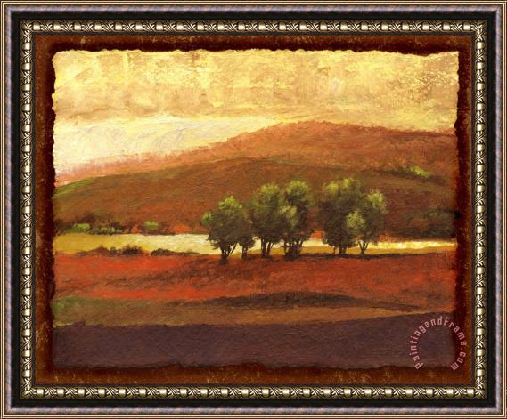 Wendy Kroeker Green Trees in The Hills Framed Painting