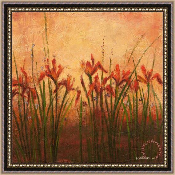 Wendy Kroeker Irises Framed Painting