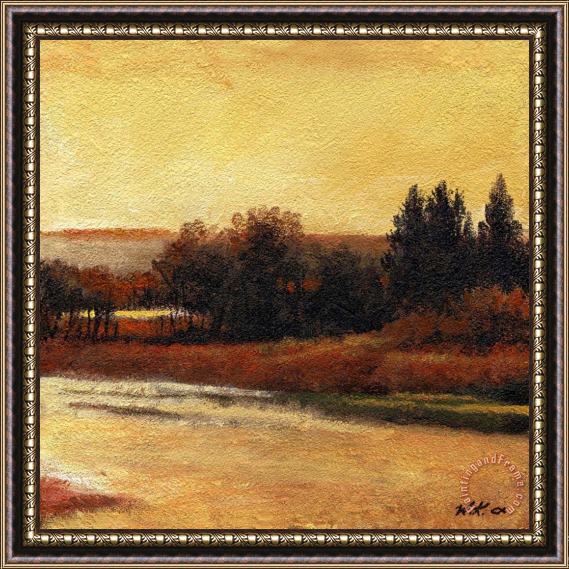 Wendy Kroeker Morris River 3 Framed Painting