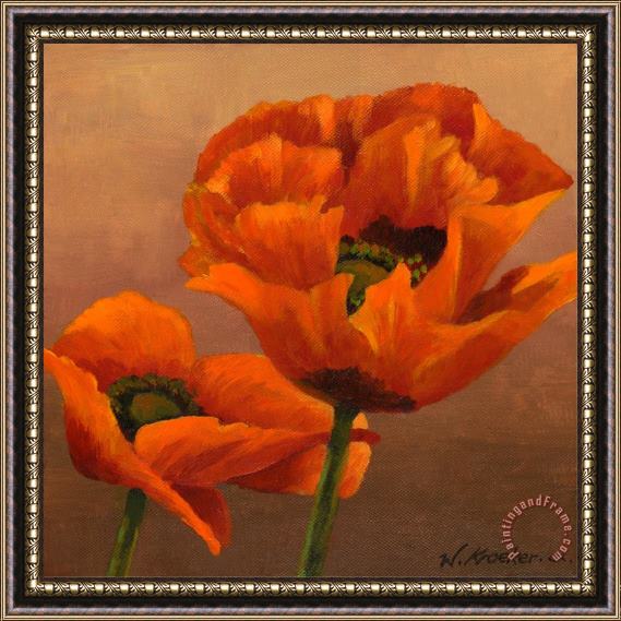 Wendy Kroeker Oriential Poppies Framed Painting