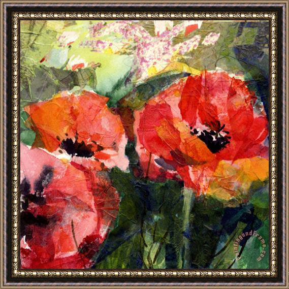 Wendy Kroeker Red Poppies 2 Framed Painting