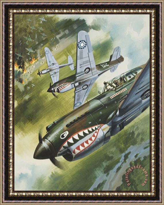 Wilf Hardy Famous Aircraft and their Pilots Framed Painting