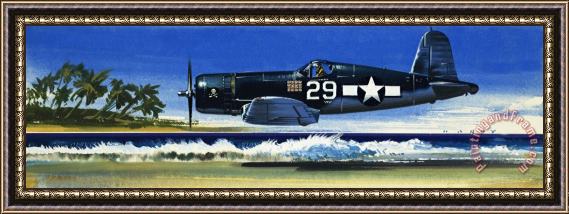 Wilf Hardy  Into the Blue American War planes Framed Print