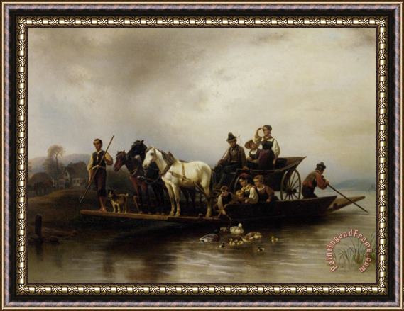 Wilhelm Alexander Meyerheim The Ferry Arrives Framed Print