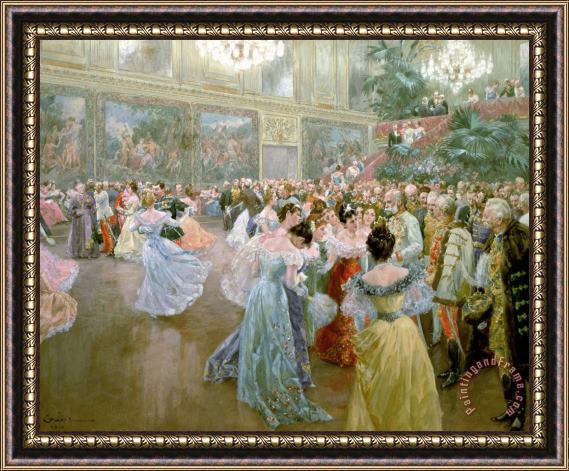 Wilhelm Gause Court Ball at the Hofburg Framed Painting