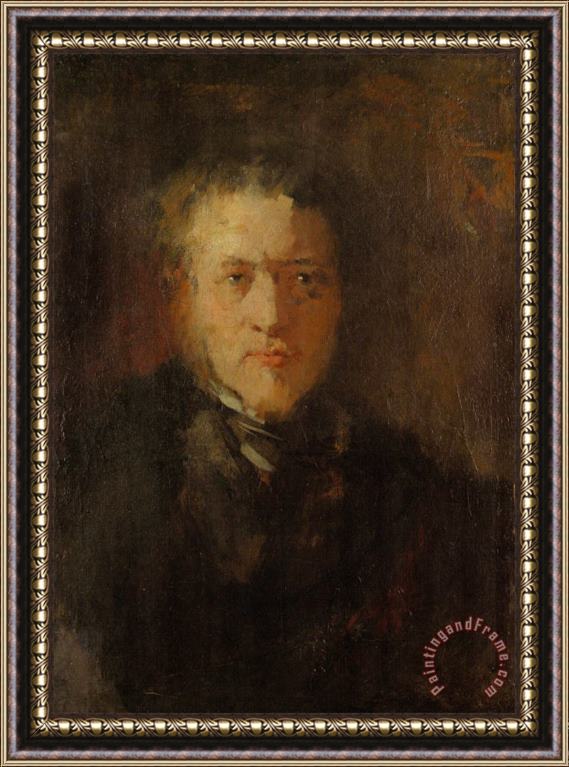 Wilhelm Leibl Bildnis Des Malers Johann Herterich Framed Painting