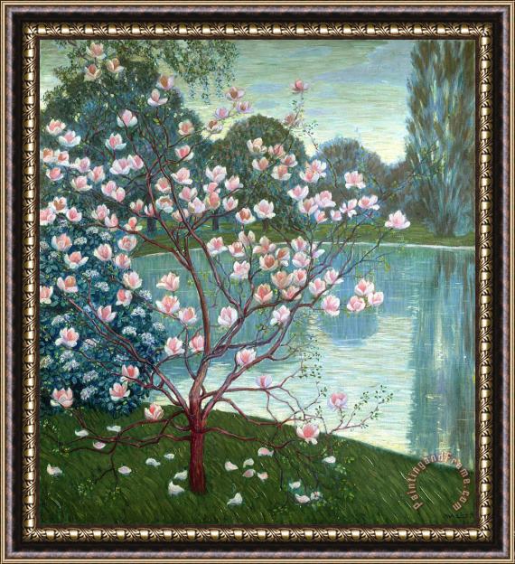 Wilhelm List Magnolia Framed Painting