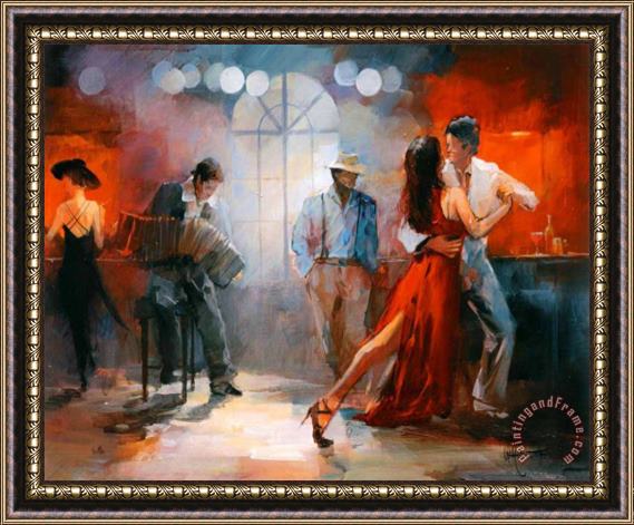 willem haenraets Tango Framed Painting