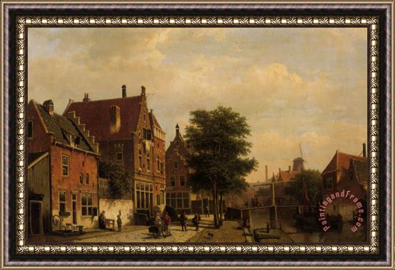 Willem Koekkoek Along The Canal Framed Print