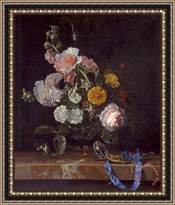 Willem van Aelst Vanitas Flower Still Life Framed Painting