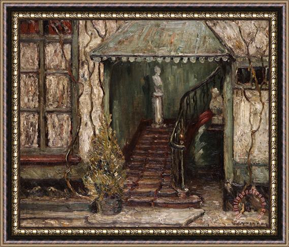 William A. Harper Staircase Framed Painting