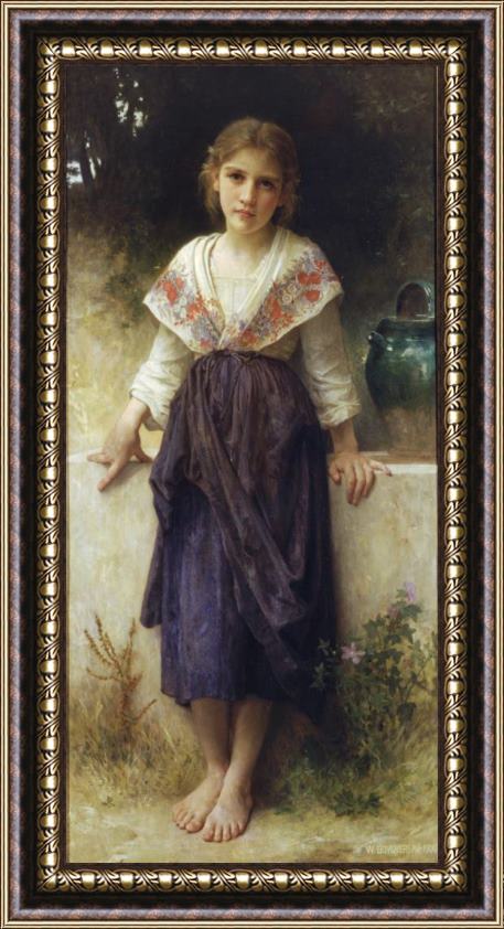 William Adolphe Bouguereau A Moment's Rest Framed Painting