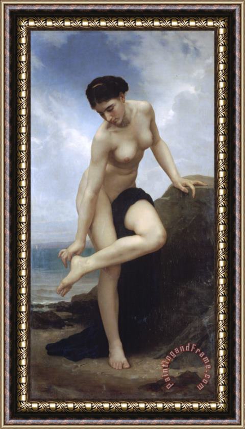 William Adolphe Bouguereau After The Bath (1875) Framed Print