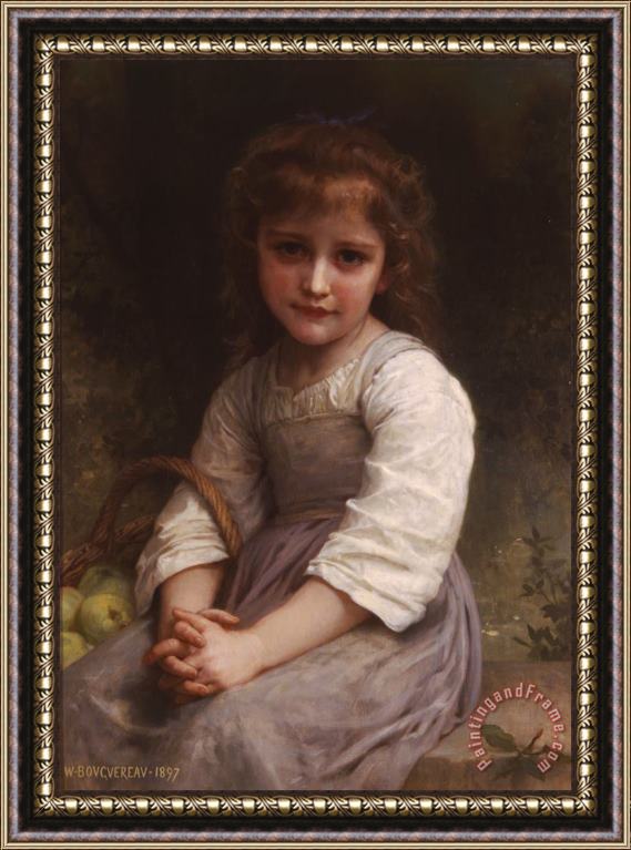 William Adolphe Bouguereau Apples Framed Painting