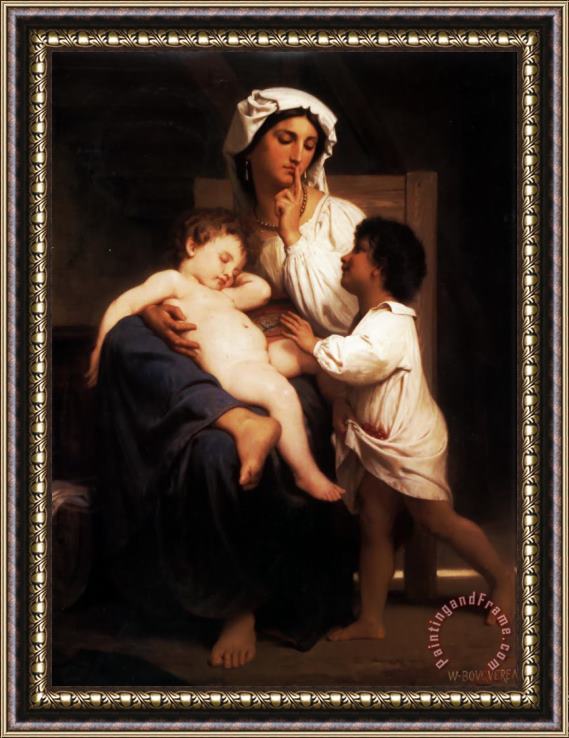 William Adolphe Bouguereau Asleep at Last Framed Painting