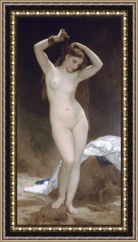 William Adolphe Bouguereau Bather Framed Painting