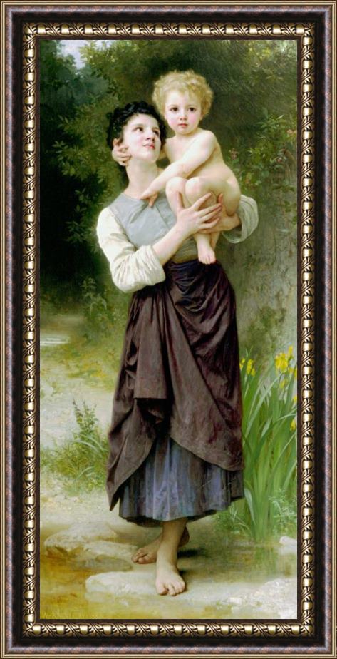 William Adolphe Bouguereau Brother And Sister (1887) Framed Painting