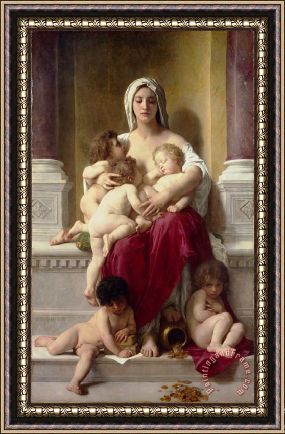 William Adolphe Bouguereau Charity Framed Print