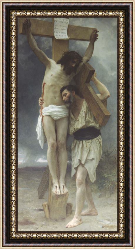 William Adolphe Bouguereau Compassion! Framed Print