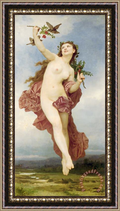 William Adolphe Bouguereau Day Framed Painting