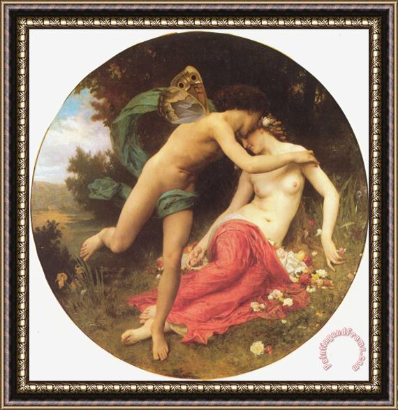 William Adolphe Bouguereau Flora And Zephyr Framed Painting