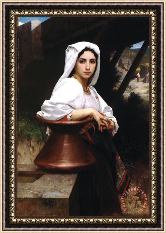 William Adolphe Bouguereau Italian Girl Drawing Water Framed Print