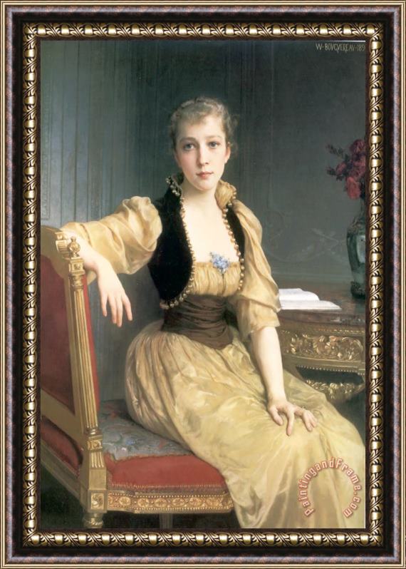 William Adolphe Bouguereau Lady Maxwell Framed Painting