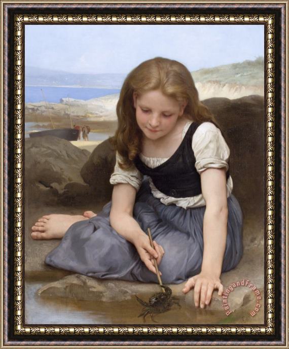 William Adolphe Bouguereau Le Crab Framed Painting