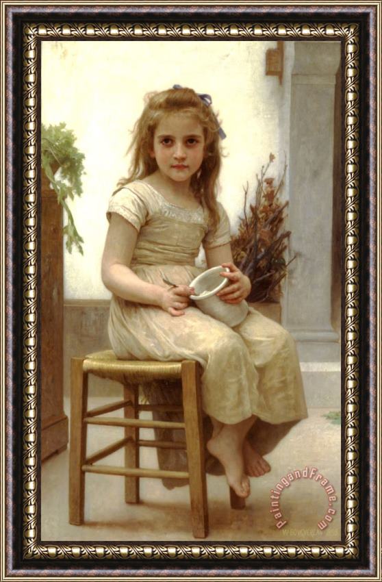 William Adolphe Bouguereau Le Gouter Just a Taste Framed Painting