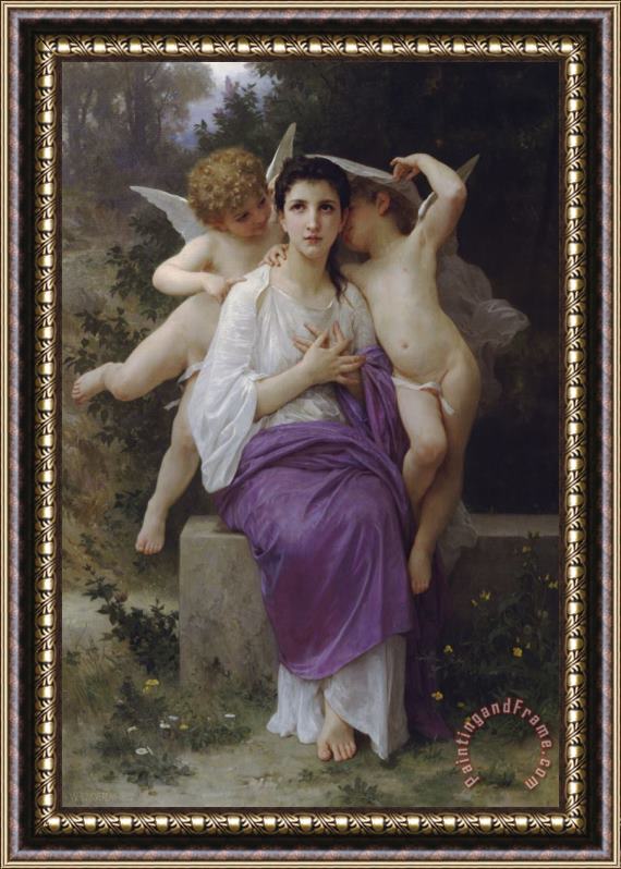 William Adolphe Bouguereau Leveil Du Coeur (1892) Framed Painting