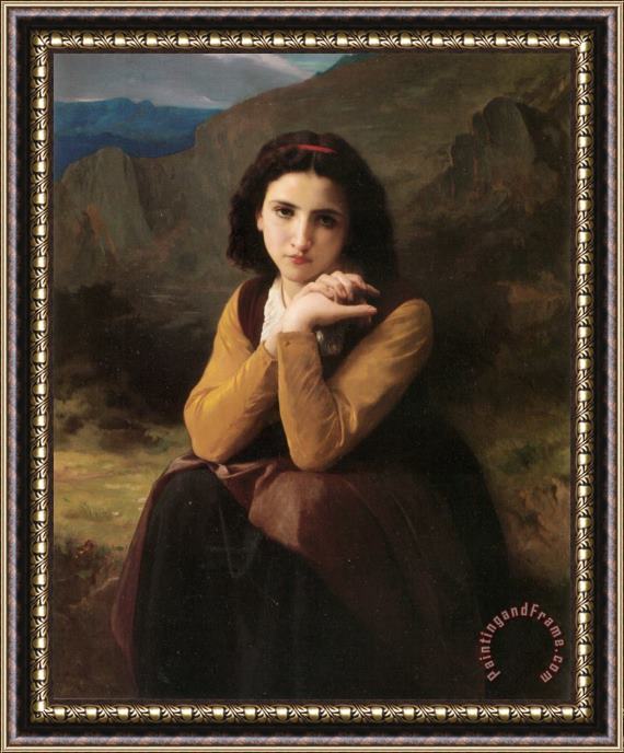 William Adolphe Bouguereau Mignon Framed Painting