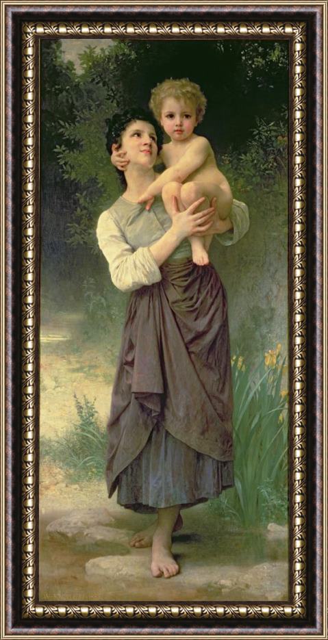 William Adolphe Bouguereau Mother and Child Framed Print