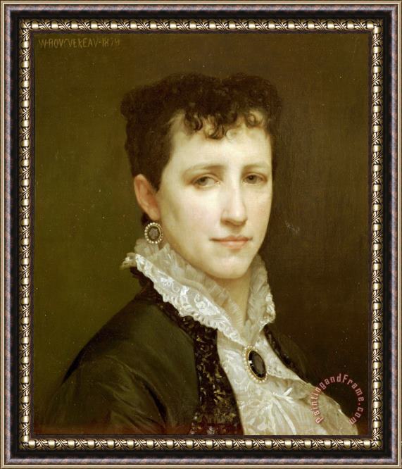 William Adolphe Bouguereau Portrait of Miss Elizabeth Gardner Framed Print