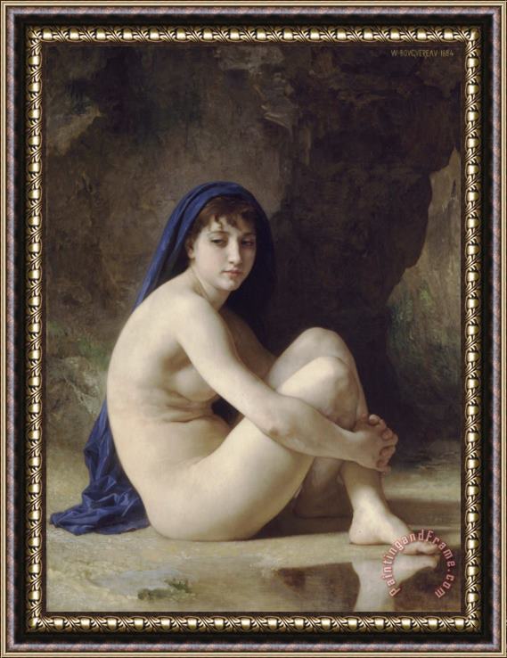 William Adolphe Bouguereau Seated Nude (1884) Framed Print