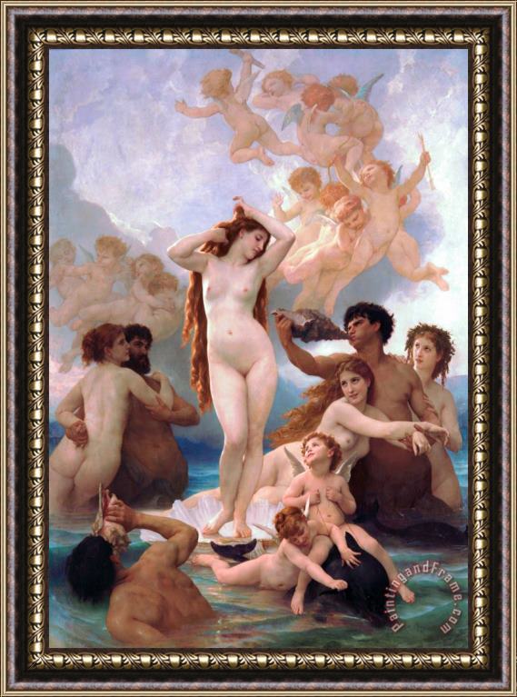 William Adolphe Bouguereau The Birth Of Venus Framed Painting